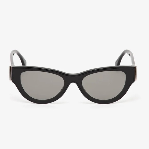 FENDI FIRST CAT-EYE SUNGLASSES SHINY BLACK $460 NWT main image 6
